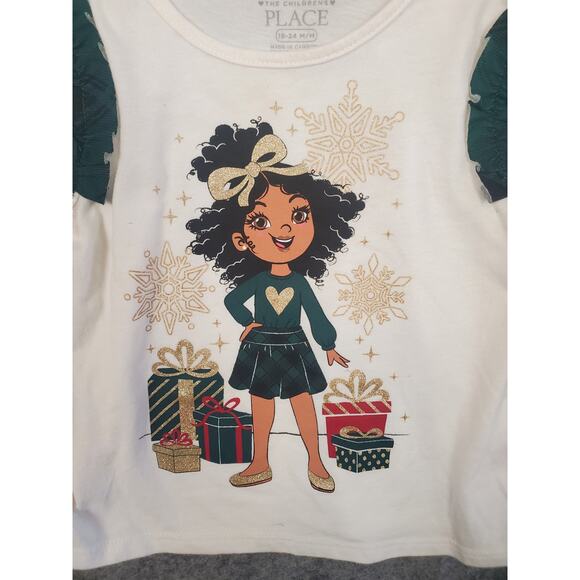 The Children's Place Girls Size 18-24M 2 Piece Christmas Themed Set - Picture 3 of 5